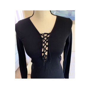 Free People Lace up stretchy top